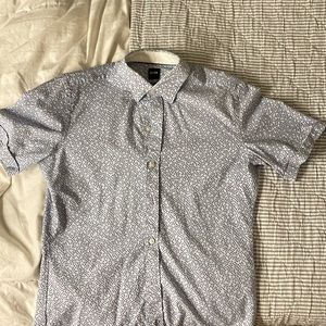 Hugo Boss Sharp Fit , blue print short sleeve